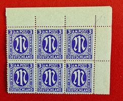 DEUTSCHLAND AMERIKANISCHE BRITISCHE ZONE 6ER BLOCK 1945**
