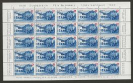 1948 : Pro Patria Serie im Bogen, postfrisch ** KP 300.--