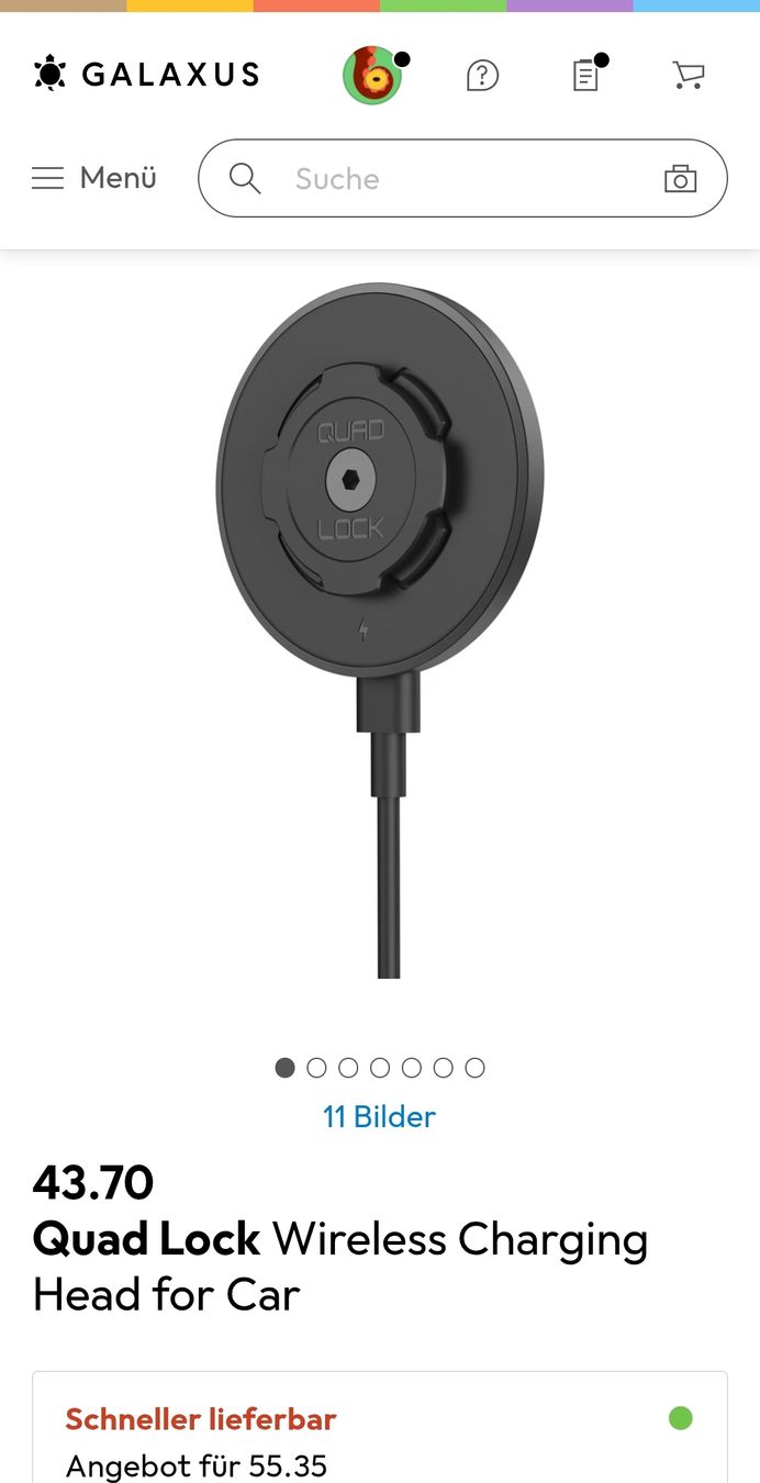 Quad Lock Staffe: Quad Lock Auto-Halterung & Wireless Charging Head – Usato da Hitzkirch venduto da nagyandras 6