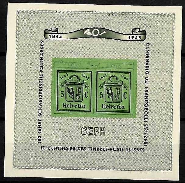Tutti i francobolli: 1943, W18**, Block Genf postfrisch (14897) – Nuovo (secondo la descrizione) da Burgdorf venduto da Bubester
