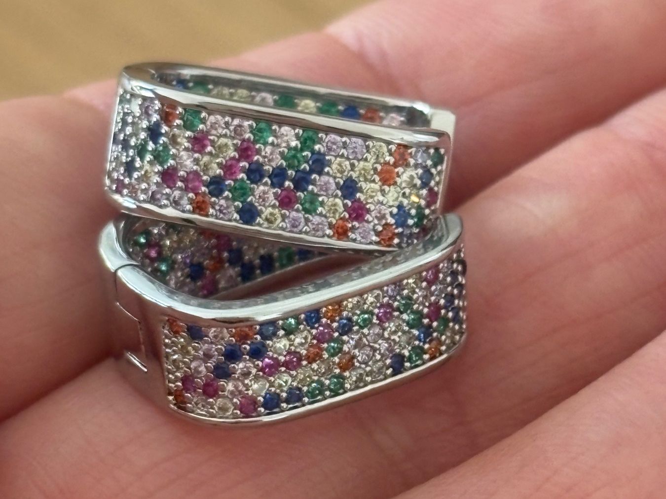 Ohrringe & -stecker: Luxus EleganteOhrstecker Ohrschmuck Multicolore Farbe:Silber – Neu (gemäss Beschreibung) aus Biel-Bienne von Roserosse13 1
