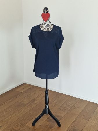 Damen Bluse dunkelblau bonita Grösse 38 top Zustand