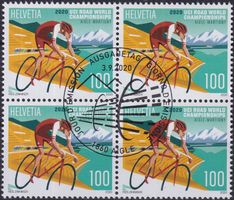 2020, Nr.1786 Viererblock (UCI) mit Ersttags-Voll-Stempel.