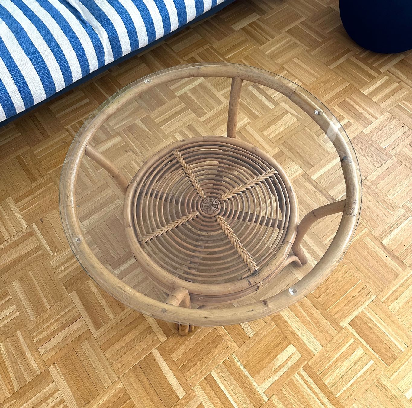 Tavoli: Vintage Rattan Salontisch Couchtisch – Usato da Basel venduto da LynnundPepe 1