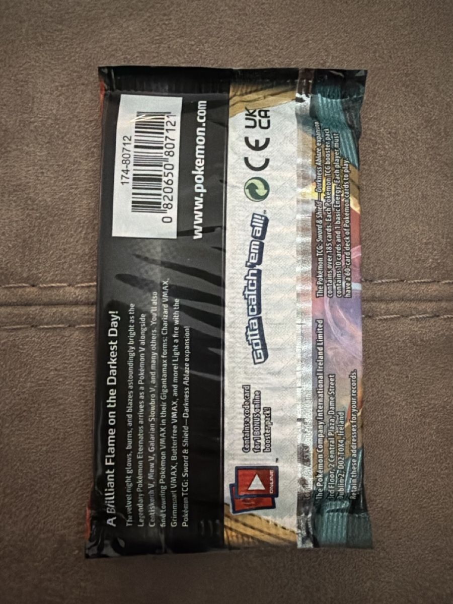 Pokémon Sammelbilder & Trading cards: Pokemon darkness ablaze booster pack sealed – Neu (gemäss Beschreibung) aus Massagno von pokecoach 1