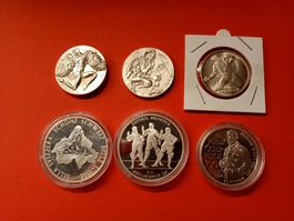 Silber Silbermünzen diverse Erni Schweiz Österreich