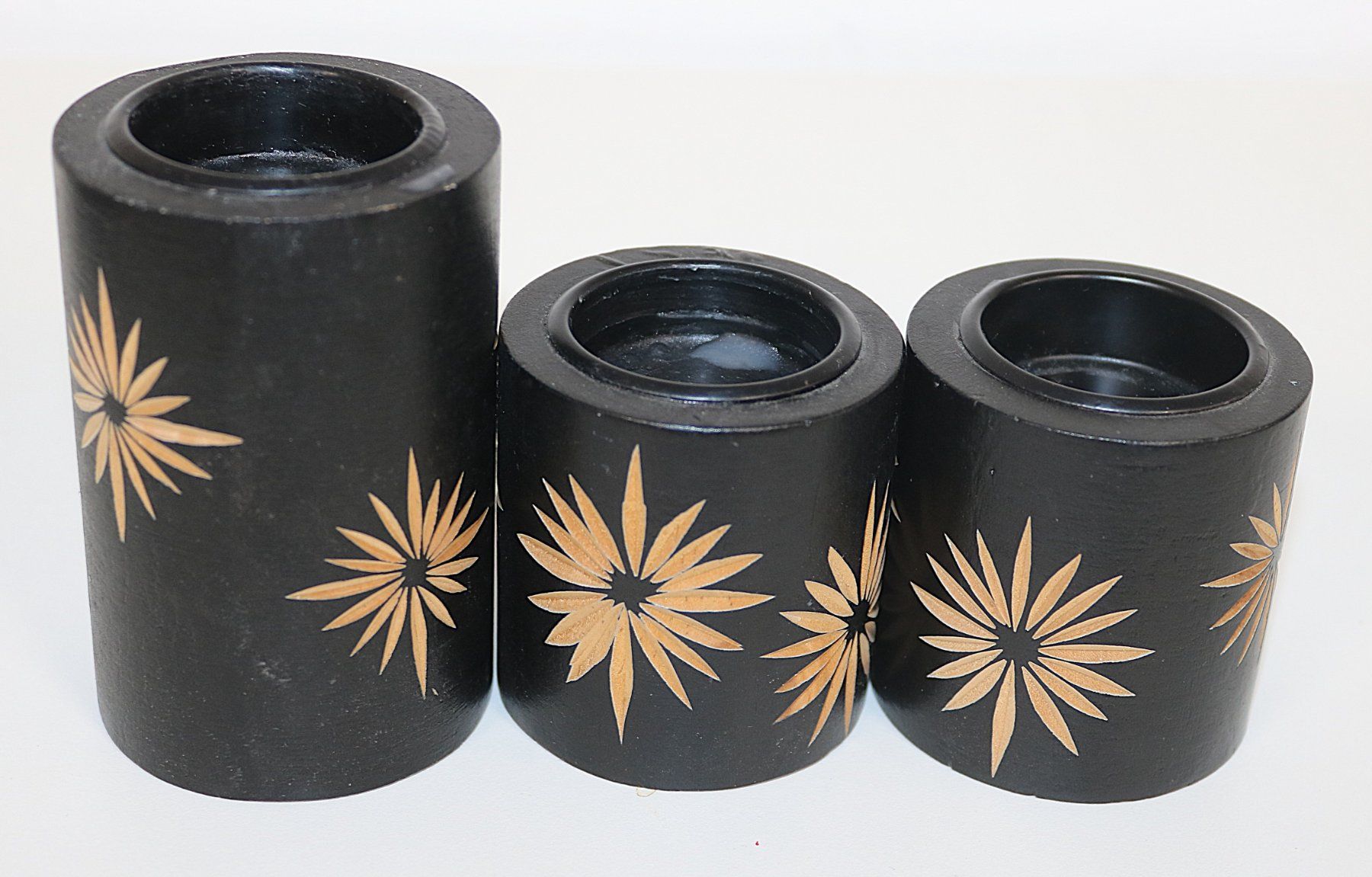 Kerzenständer: Kerzenhalter Set mit Platte schwarz verziert – Gebraucht aus Volketswil von brockipfannenstil 5
