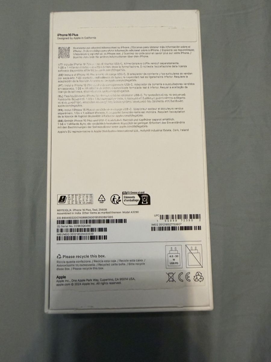 Apple Handys / Smartphones: iPhone 16 Plus 256 gb green  – Neu (gemäss Beschreibung) aus Vevey von tes_7jrw 2