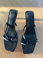Schwarze H&M Sandaletten mit Absatz, Gr. 38, Top Zustand