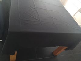 Schwarze Tischdecke / Nappe noire, 230x150 cm, NEUF
