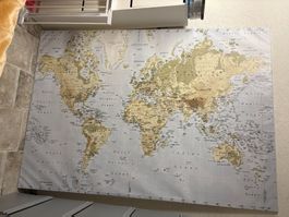 Grosse Weltkarte als Wandbild