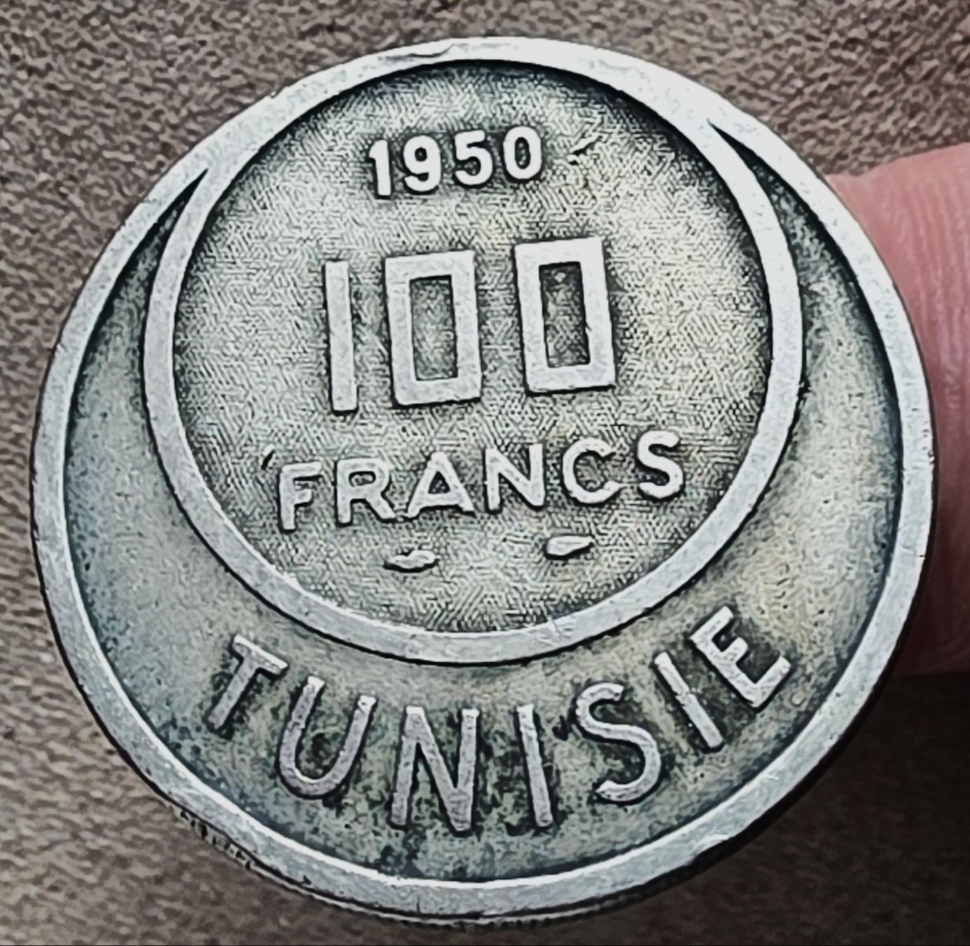 Alle Münzen: TUNESIEN 100 FRANCS 1375/1950 – Gebraucht aus winterthur von CoinPassion