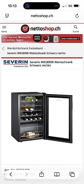 Kühlschrank: Wein Kühlschrank – Gebraucht aus Ebikon von Bubich 1