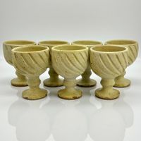 Lot de 7 calices en faïence The Friars Aylesford, Angleterre