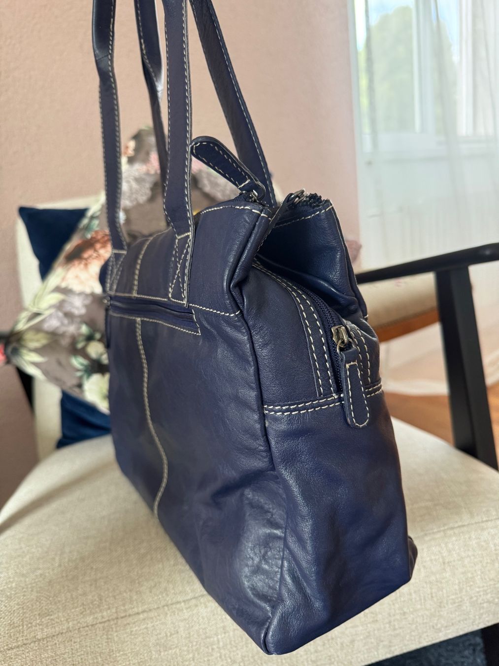 Borse da donna: Neue blaue Echtleder Tasche/Handtasche – Nuovo (secondo la descrizione) da Schüpbach venduto da 2ndHandRose 1
