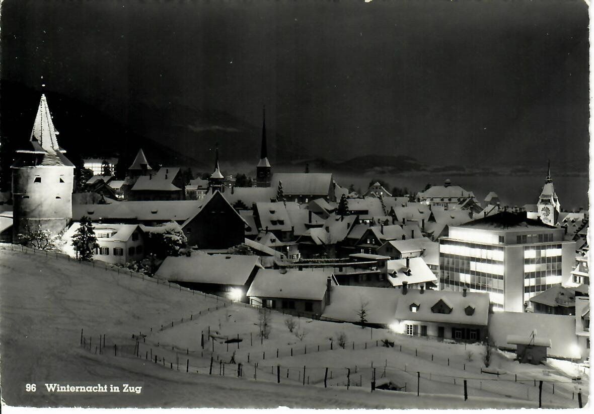 Ansichtskarten: Winternacht in Zug – Gebraucht aus Hochdorf von Ziegel-16