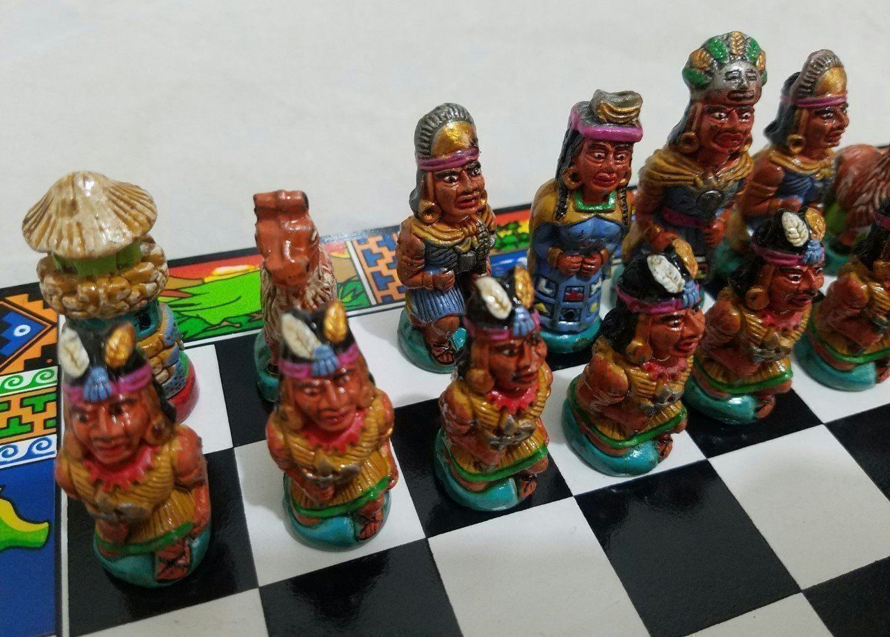 Giochi: PERU: Schach, Handarbeit aus Holz, NEU! – Nuovo (secondo la descrizione) da Lima- Peru venduto da Alpaka-Haus 1