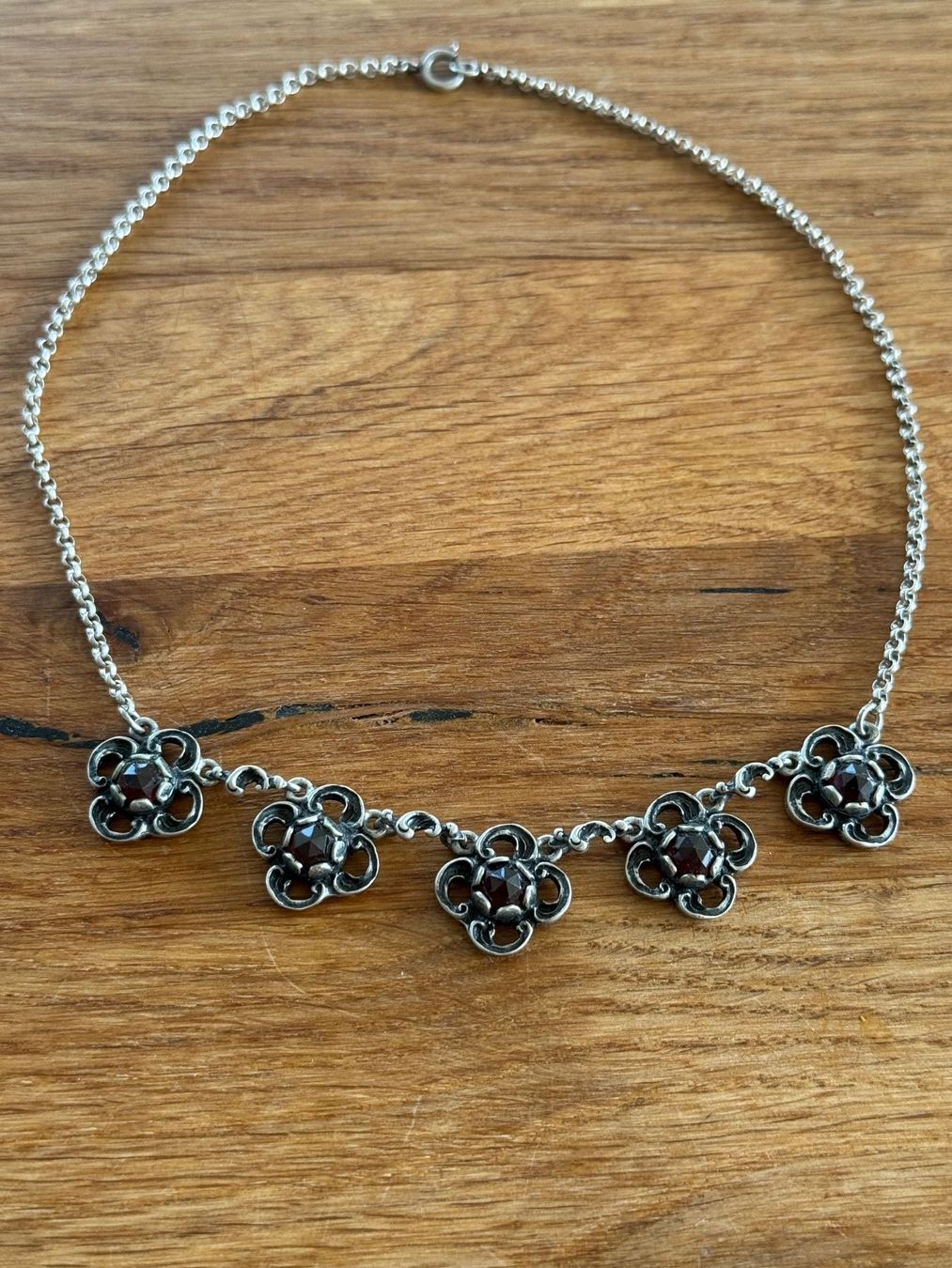 Catenine: Halskette Silber mit Granatblüten – Usato da Zürich venduto da AngelaZeh 2