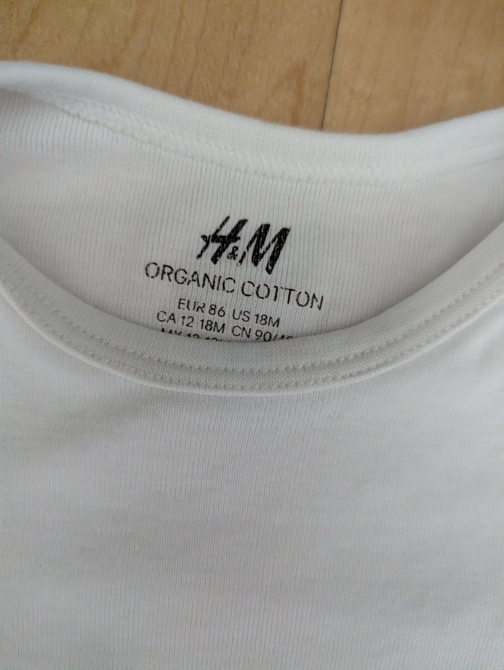H&M Unterwäsche: H&M Langarm-Body Gr. 86 - Weiss Bio-Baumwolle Basic – Gebraucht aus Uster von petches 1