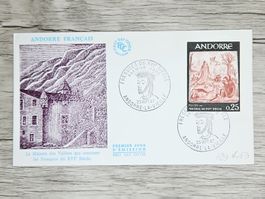 CL05 Enveloppe + Timbre Andorre 1967