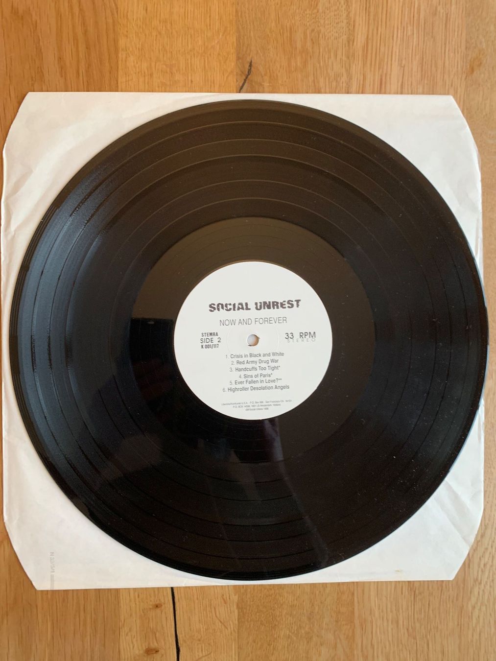 Dischi in vinile: Social Unrest - Now and Forever – Usato da Balzers venduto da Amontelm 2
