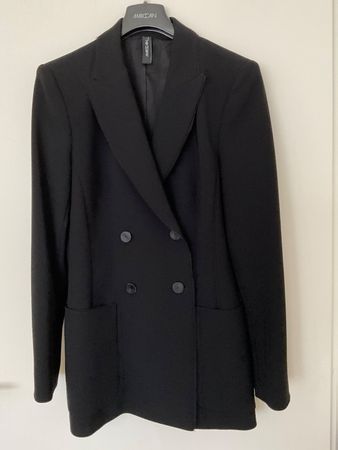 MARC CAIN Luxus Long Blazer Gr 3 (38) Schwarz NEUWERTIG
