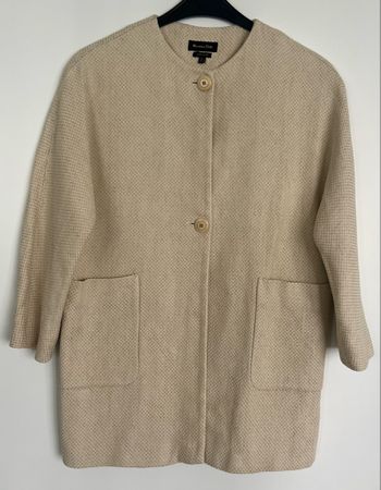 Mantel Massimo Dutti Leinenmix beige Grösse S