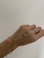 Wunderschöner Modeschmuck Armband mit Ring/verstellbare Grös
