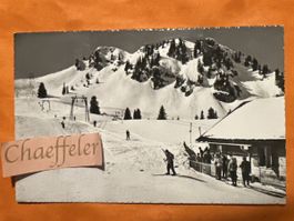 1959 Hornberg ob Saanenmöser. Skilift mit Hornfluh