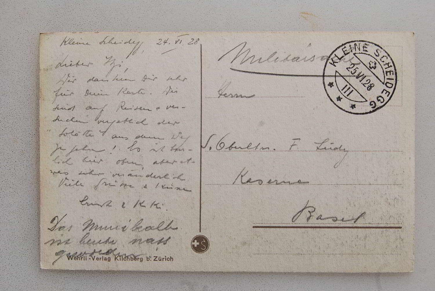 Cartoline postali: AK Eiger, Mönch 1928 – Usato da Rüfenacht BE venduto da Toro06 1