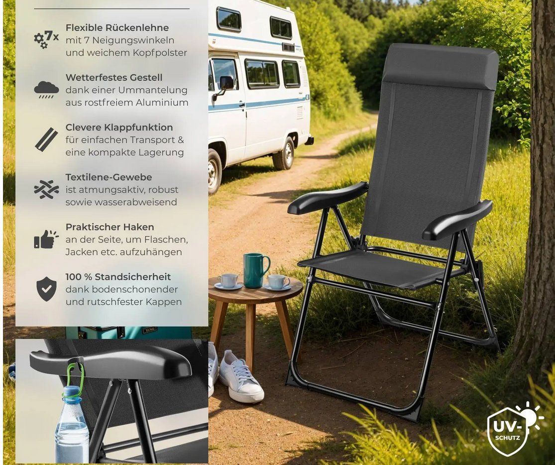 Sedie: Gartenstuhl Campingstuhl 2er Set – Nuovo (secondo la descrizione) da Steinhausen venduto da Retourenprofis 1