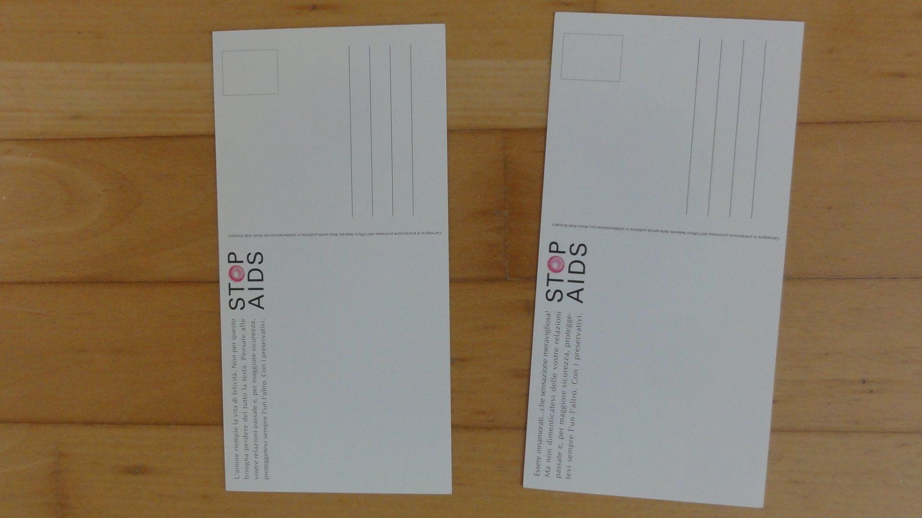Cartoline postali: Postkarten Campagne Stop Aids – Nuovo (secondo la descrizione) da Abtwil SG venduto da mutts1 1