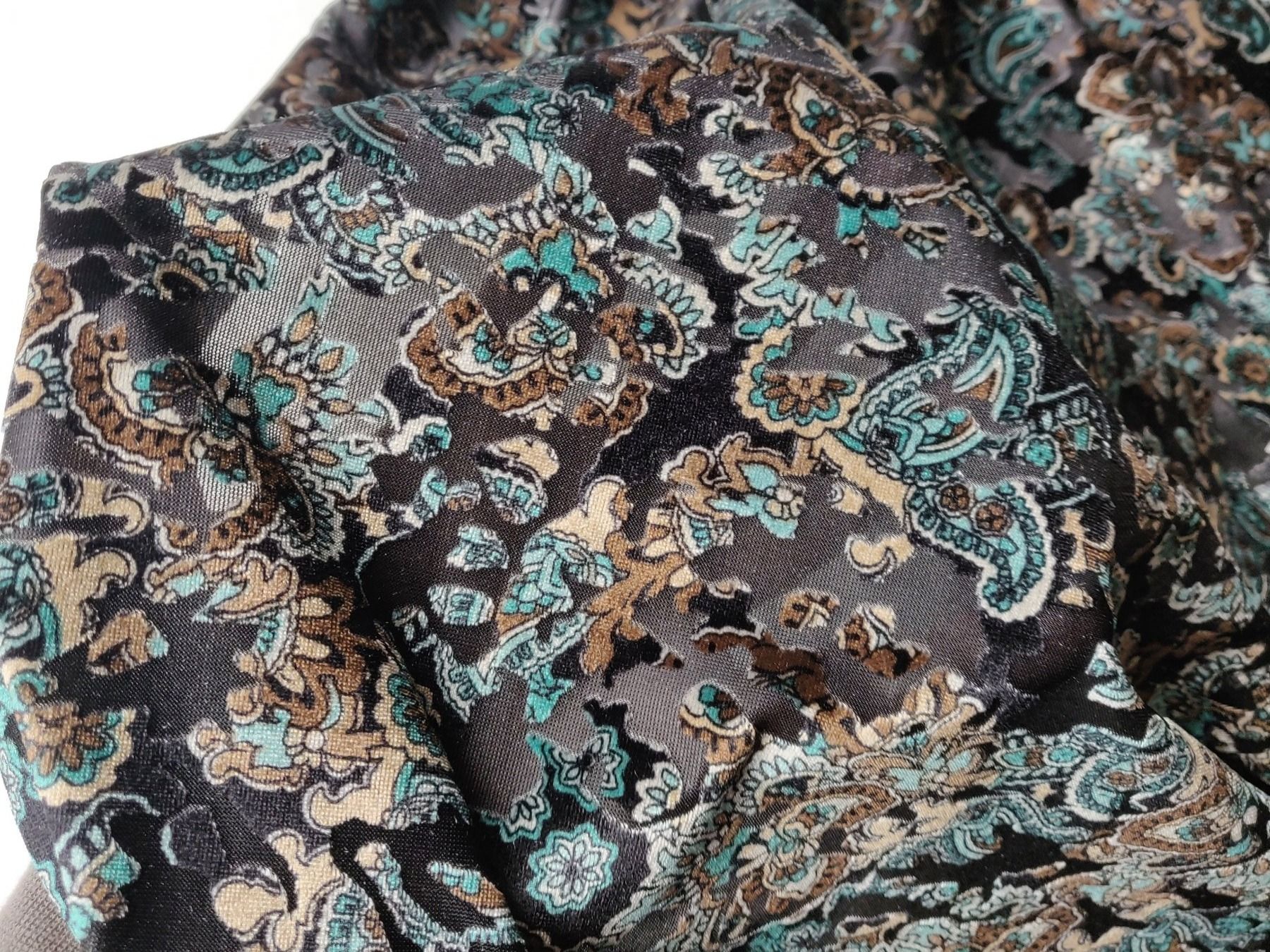 Tessuti: Viskose Poly Devoré Stoff leicht 1.90x1.40m Paisley – Nuovo (secondo la descrizione) da Lufingen venduto da Voyager7 3