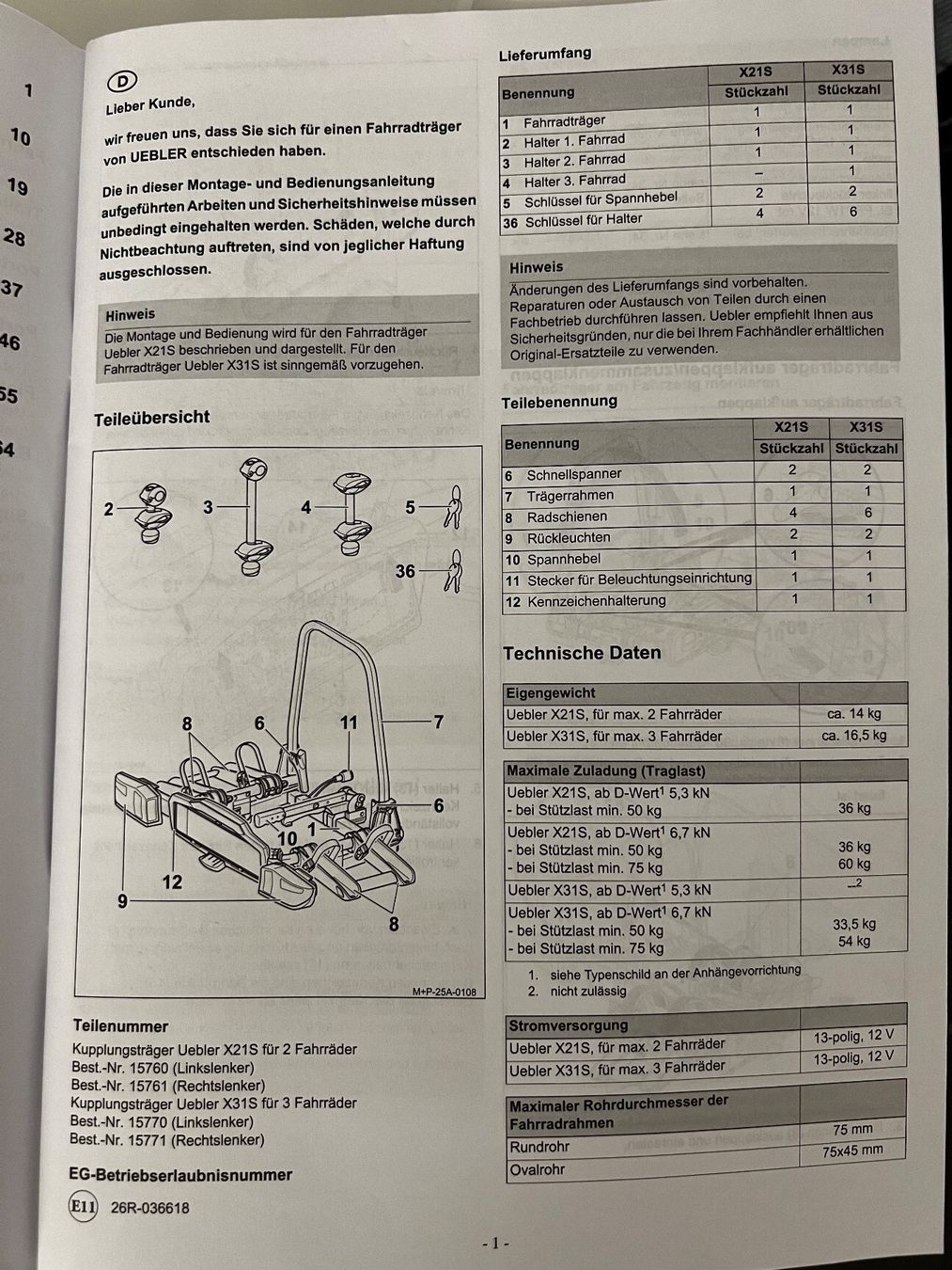 Dachträger: Auto-Fahrradträger uebler X21S – Gebraucht aus Schwarzenbach von  6
