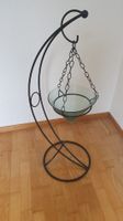 Eleganter Blumenständer / Dekoständer aus Metall & Glas