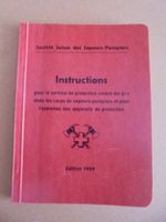 Société Suisse des sapeurs-Pompiers " Instructions 1959 "