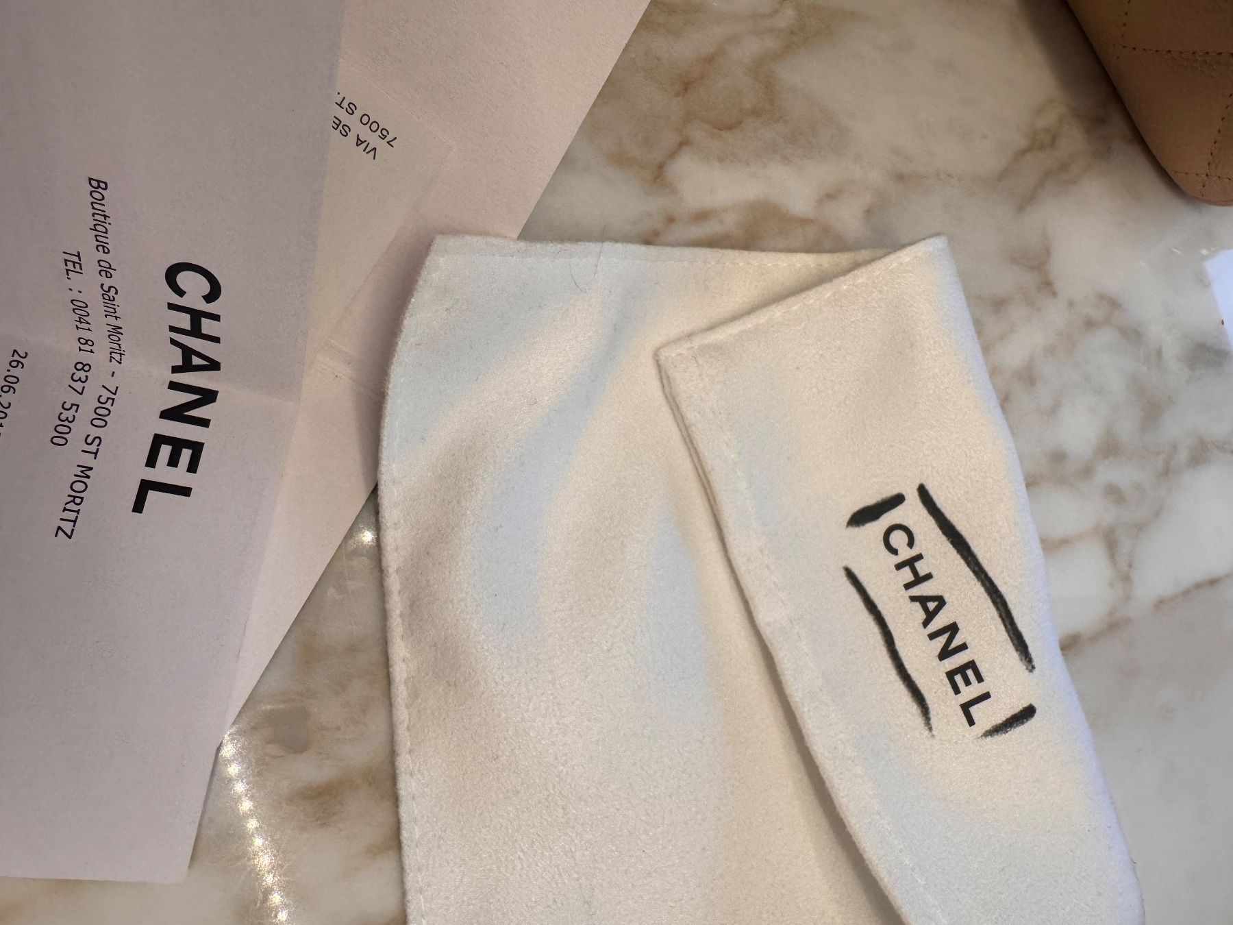 Chanel Borse da donna: Chanel Classic Double Flap Large Beige Caviar – Nuovo e nell'imballaggio originale da Zürich venduto da SAM16 5