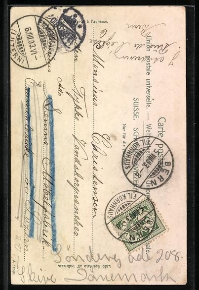 Ansichtskarten: AK Bern, Bundespalast, 1903 – Gebraucht aus Berlin von bartko-reher 1
