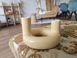 Yellow Ceramic Candleholder