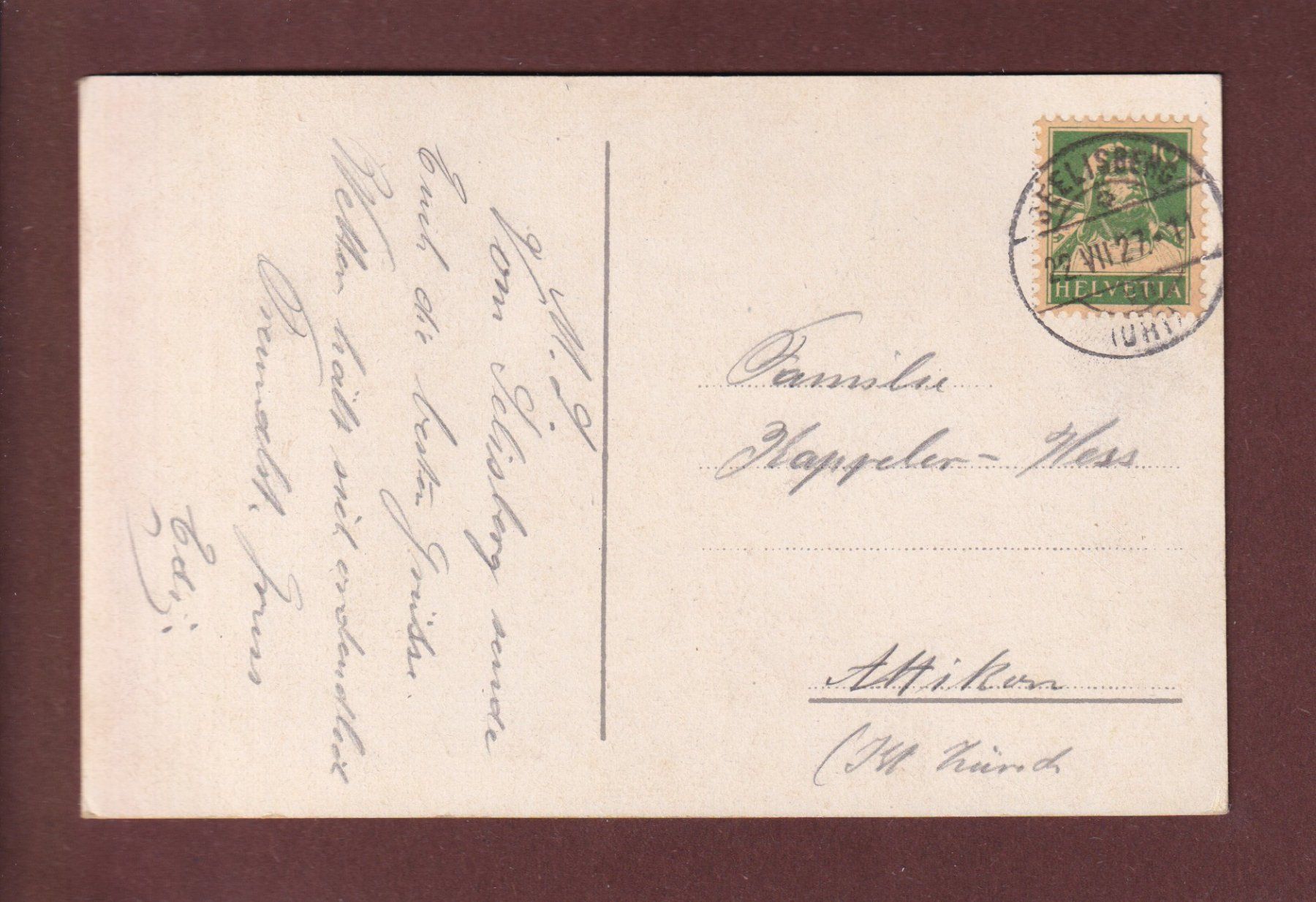 Cartoline postali: Waldhaus RÜTLI-SEELISBERG - 1927 – Usato da Pully venduto da nicecards 1