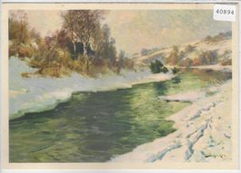 Jacques Schenker - Flusslandschaft im Winter