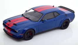 Dodge Challenger Super Stock 2021 Indigo blau / rot     1:18