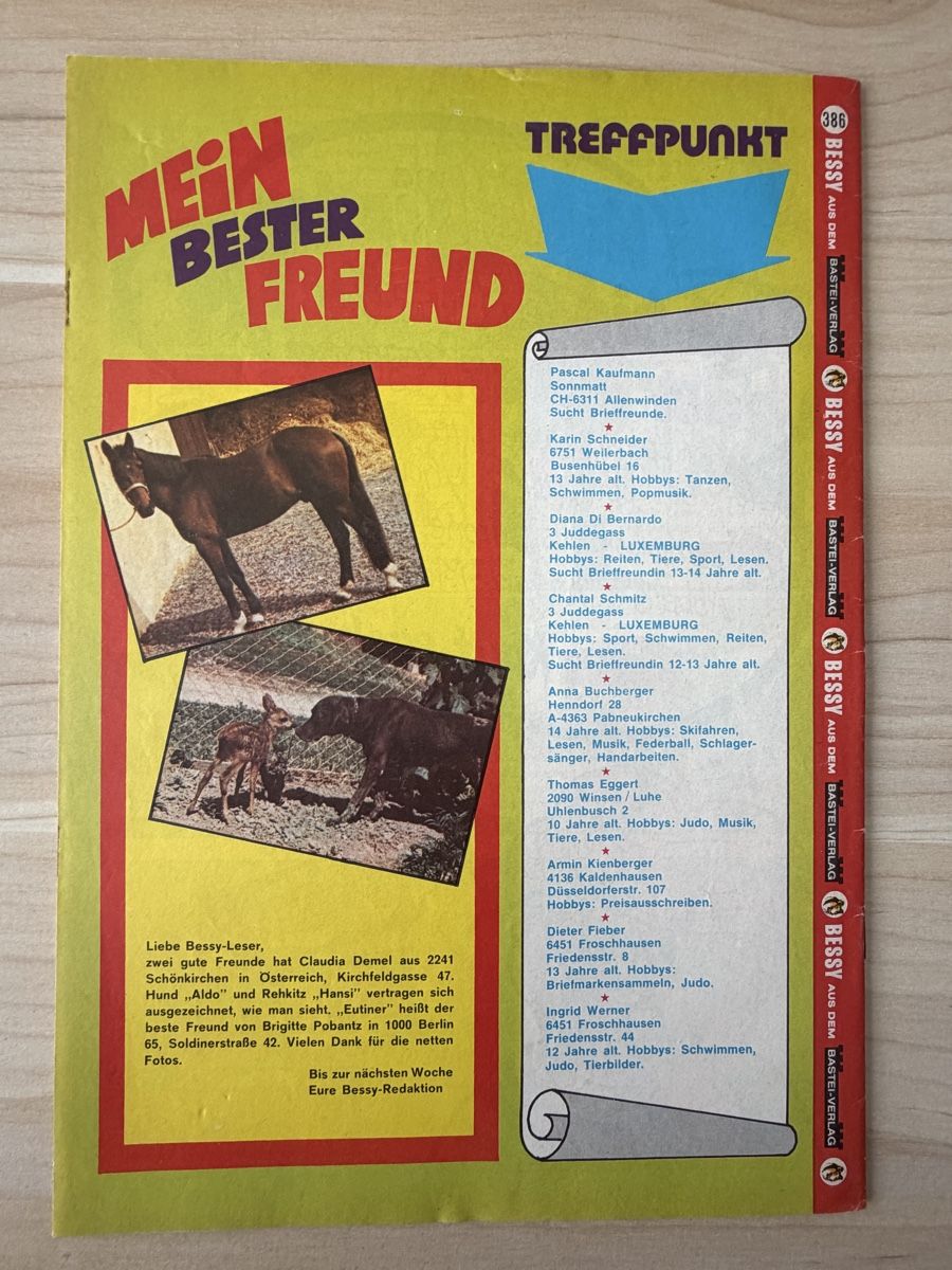 Fumetti: Bessy Bastei 1.Auflage 386 mit Leseprobe  – Usato da Kehrsatz venduto da Raboy 1