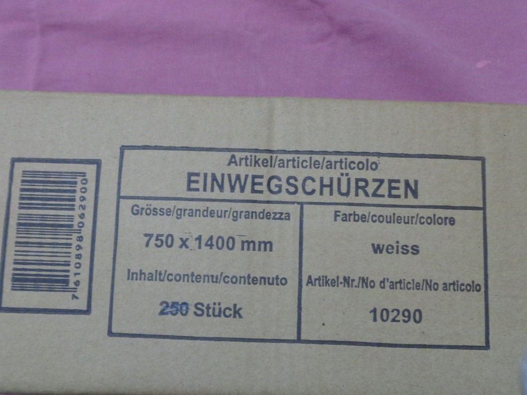 Grembiuli: Einwegschürzen - 50 Stk in eingeschweisstem Paket – Nuovo e nell'imballaggio originale da Termen venduto da Zofingia01 2