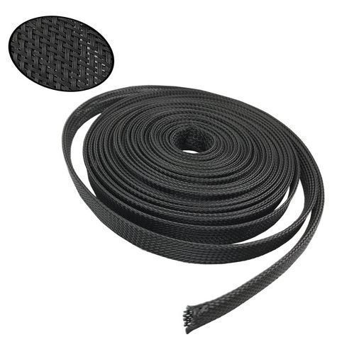 Delock Geflechtschlauch 10 M X 32 Mm – Mit Klettverschluss, Schwarz, Hitzebeständig Bis 125 °C, Zum Kabelbündeln