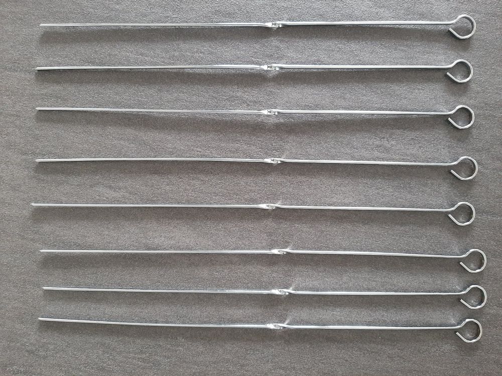 Edelstahl Grillspieße 39cm - 25 Stück Set | Wiederverwendbar | Für Fleisch & Gemüse