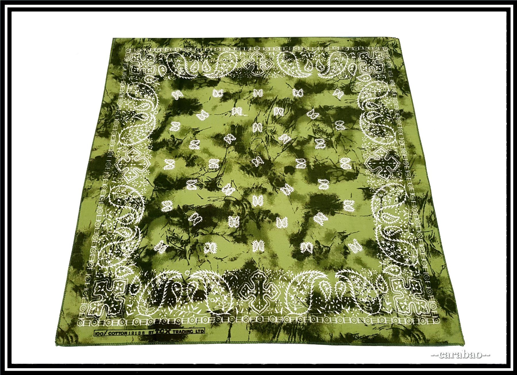 Tissus: Bandana / Olive - Batik mit Paisley-Muster – Neuf (Voir description) à Winterthur par -carabao-