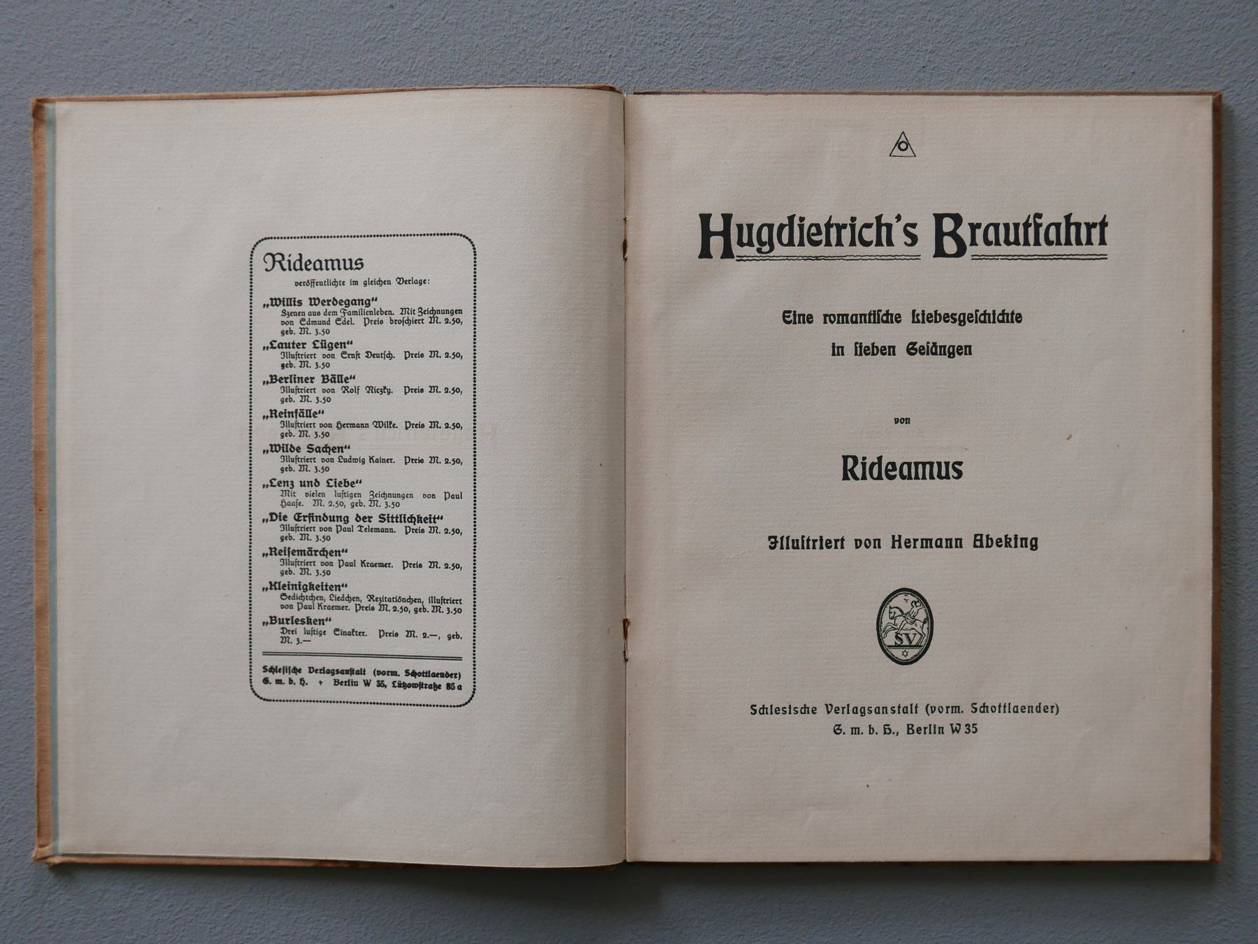 Libri: HUGDIETRICH’S BRAUTFAHRT CA. 1900 – Usato da Balgach venduto da Zwischenraum 2
