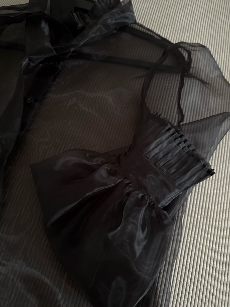 Liu Jo Camicette: Schwarze Organza Bluse, elegant – Nuovo e nell'imballaggio originale da Selzach venduto da Adatte02 2