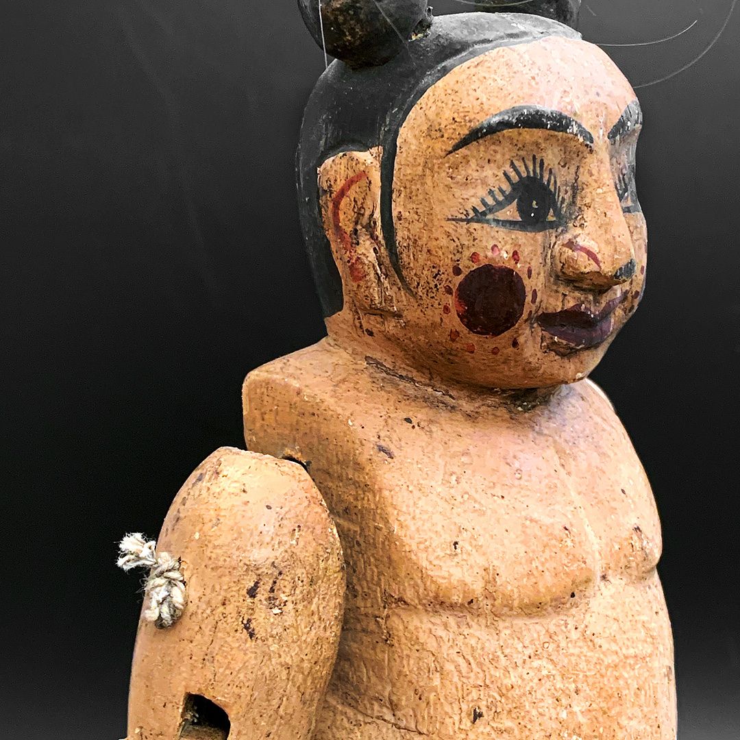 Statuette: Vintage polychrome Puppe aus Burma oder Myanmar – Usato da Luzern venduto da downtonabbey 3